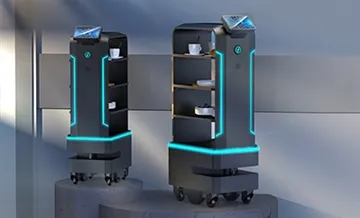 Flash pārtikas piegādes robots spīd un lieliski pārvietojas pat šaurās vietās